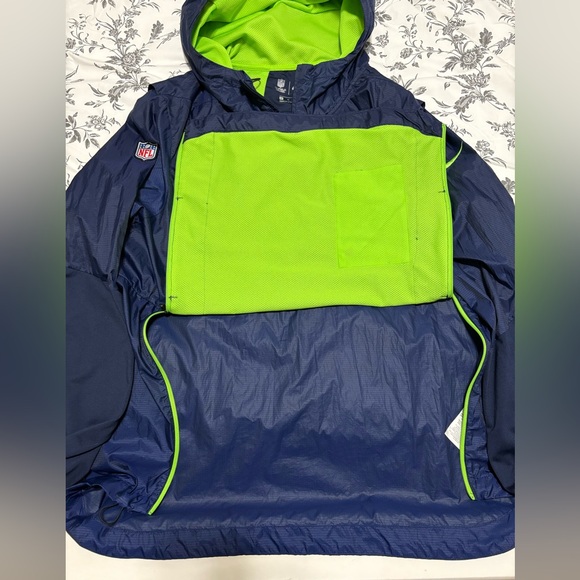 Men's Nike Navy Seattle Seahawks Sideline Alpha Fly Rush Pullover Jacket XL - Picture 6 of 14